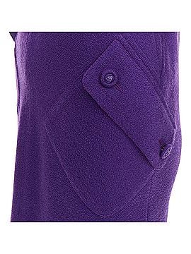 Versace VERSACE purple boucle wool Medusa button slant pocket dress IT38 XS (view 2)
