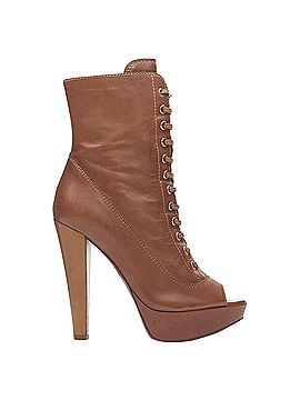 Miu Miu Miu Miu leather peep toe platform laced up high heel bootie (view 1)