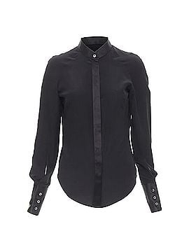 Maison Margiela Maison Margiela cotton silk trim reversed button cuff shirt (view 1)