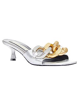 Stella McCartney Stella McCartney Falabella 50 fabric chunky chain kitten mules (view 2)