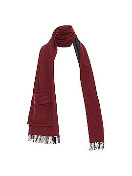 Fendi Fendi cashmere bicolor pocket fringed long scarf (view 1)