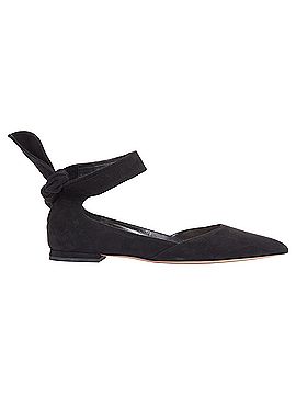 Christian Dior Christian Dior black suede bow flats (view 1)