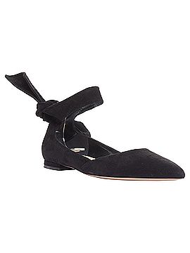 Christian Dior Christian Dior black suede bow flats (view 2)