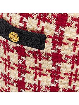 Gucci Gucci checke tweed tone GG button mini skirt (view 2)