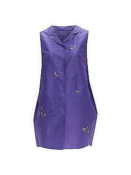 Shiatzy Chen Shiatzy Chen silk oriental floral bird embroidery cocoon vest (view 1)