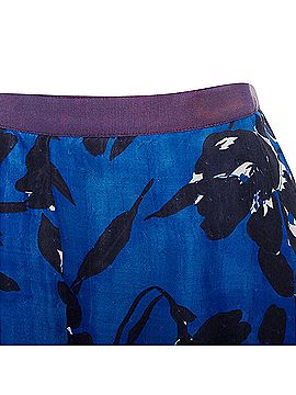 Oscar De La Renta Oscar De La Renta S07 silk cotton floral print full midi skirt (view 2)