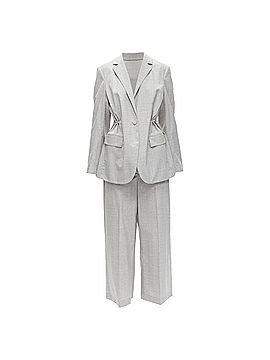 Theory Theory Drape wool drawstring cinched waist blazer wide leg pants set (view 1)