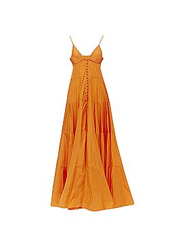 Jacquemus Jacquemus long tafetta button maxi dress gown (view 1)