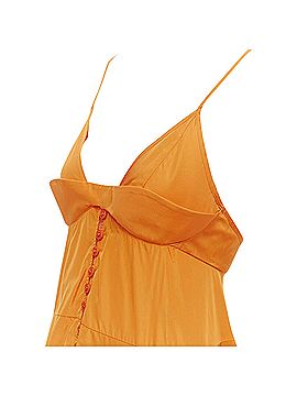 Jacquemus Jacquemus long tafetta button maxi dress gown (view 2)