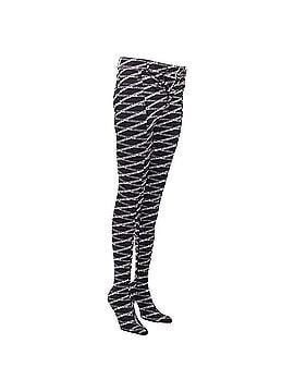 Balenciaga Balenciaga runway Demna Pantashoe black logo high heel boot pants (view 1)