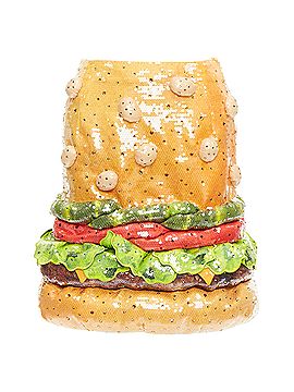 Moschino Rare Moschino Jeremy Scott Diner Group Duchesse Sequins Hamburger Skirt (view 1)