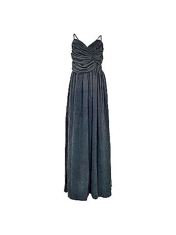 Zimmermann Zimmermann V-Neck Gathered Maxi Dress in Grey Viscose (view 1)