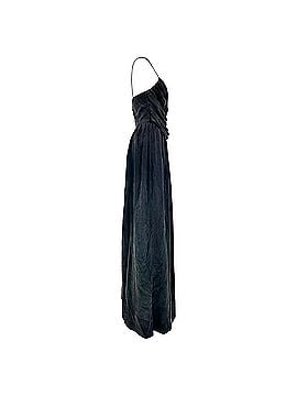 Zimmermann Zimmermann V-Neck Gathered Maxi Dress in Grey Viscose (view 2)