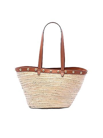 Céline Large Raffia Classic Studded Panier Tote (view 1)
