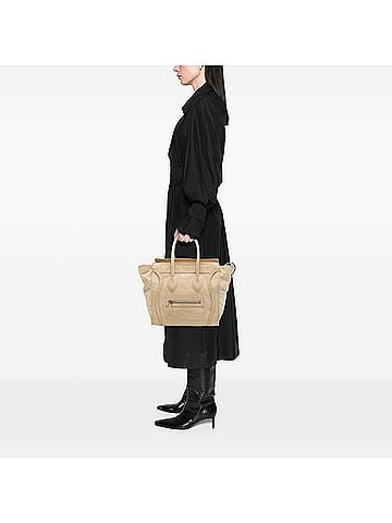Céline Mini Drummed Calfskin Luggage Tote (view 2)
