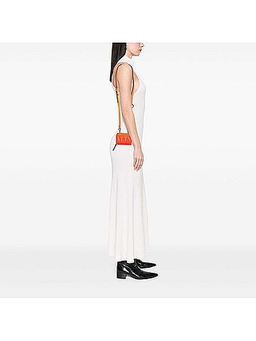 Valentino Calfskin VLTN Wallet with Neck Strap (view 2)