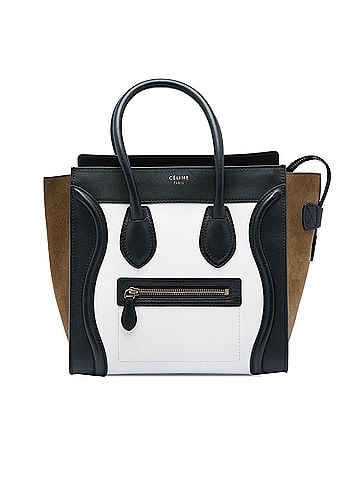 Céline Micro Tricolor Calfskin and Suede Luggage Tote (view 1)