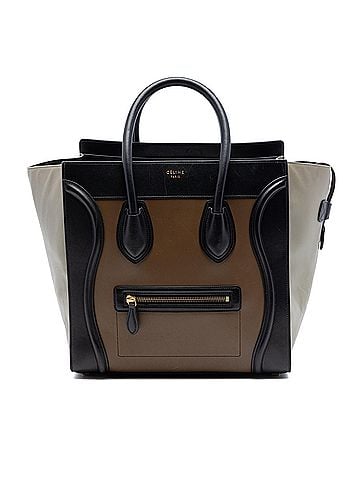 Céline Mini Tricolor Calfskin Luggage Tote (view 1)