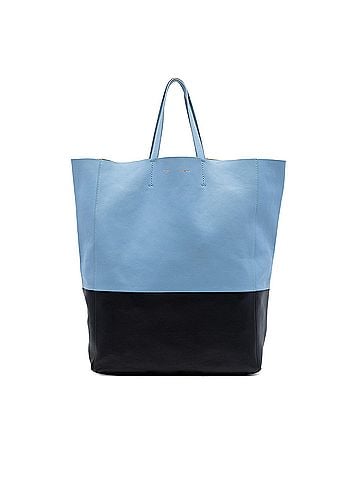 Céline Bicolor Leather Vertical Cabas Tote (view 1)