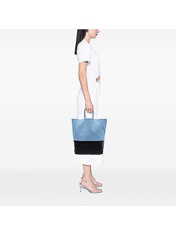 Céline Bicolor Leather Vertical Cabas Tote (view 2)