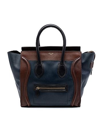 Céline Mini Tricolor Leather Luggage Tote (view 1)