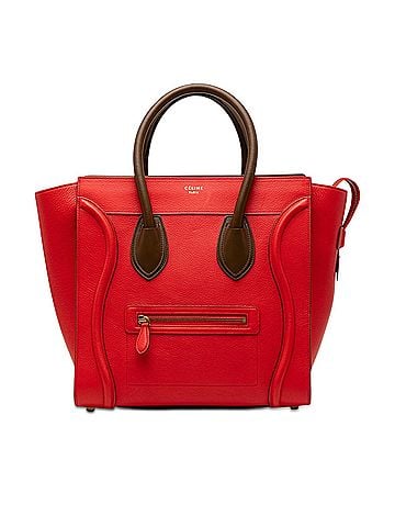 Céline Mini Bicolor Leather Luggage Tote (view 1)