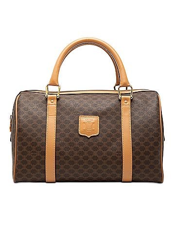 Céline Macadam Coated Canvas Boston Bag (view 1)