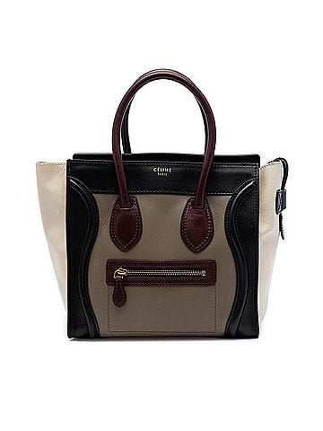 Céline Micro Tricolor Leather Luggage Tote (view 1)