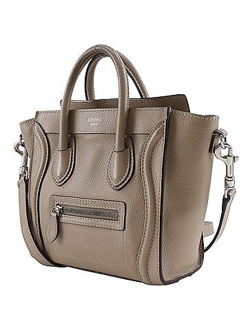 Céline Celine Luggage Nano Shopper Handbag/Shoulder Bag (2-way) - Calfskin, Greige Women's (view 2)