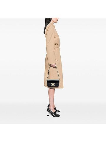 Céline Shiny Calfskin Triomphe Claude Shoulder Bag (view 2)