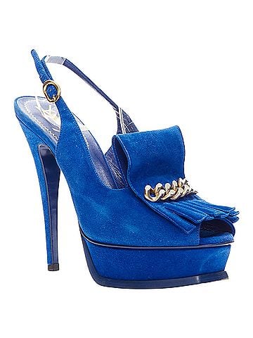 Saint Laurent Yves Saint Laurent tribute suede chain platform (view 1)