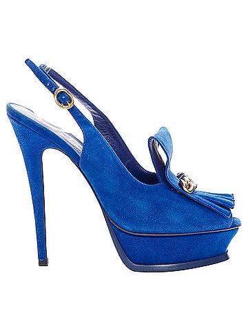 Saint Laurent Yves Saint Laurent tribute suede chain platform (view 2)