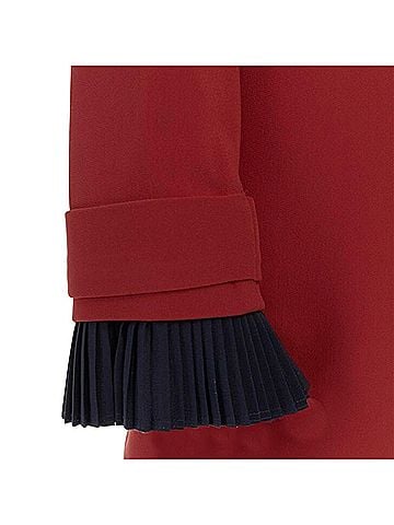 Victoria Beckham Victoria Beckham crepe pleated cuff long sleeves dress (view 2)