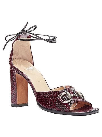 Gucci Gucci Tom Ford scaled leather silver Horsebheels (view 1)