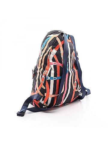 Hermès Hermes HERMES AirSilk Cavalcadour Backpack Rucksack Handbag Silk Leather Veau Barenia Women's Black Multicolor (view 2)