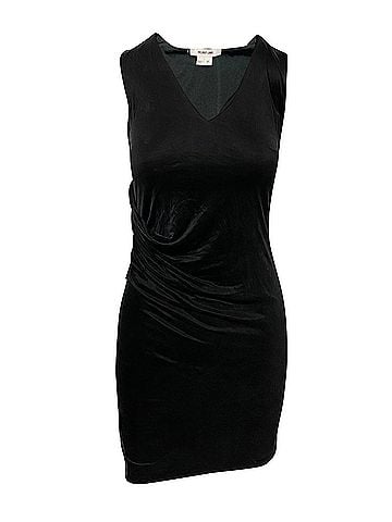 Helmut Lang Helmut Lang Draped Sleeveless Dress in Black Cupro (view 1)
