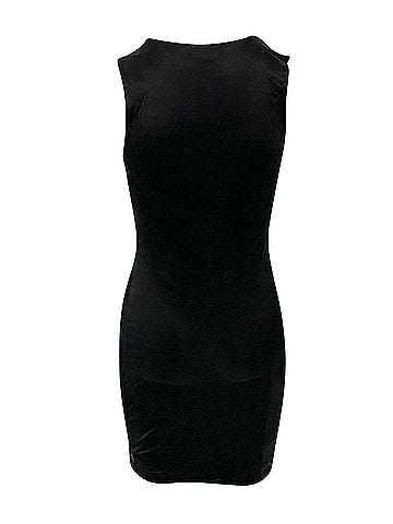 Helmut Lang Helmut Lang Draped Sleeveless Dress in Black Cupro (view 2)