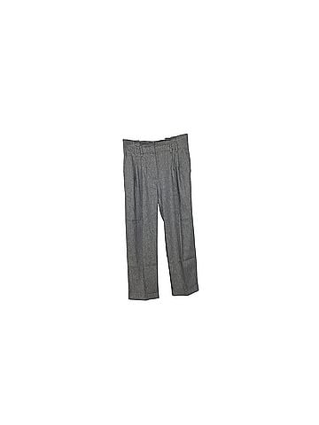 Brunello Cucinelli Brunello Cucinelli Cropped Pleated Herringbone Straight-Leg Pants in Grey Linen (view 1)