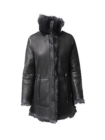 Yves Salomon Yves Salomon Reversible Shearing Parka in Lambskin Leather (view 1)