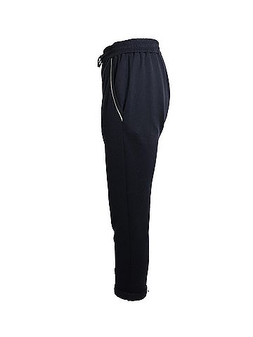 Brunello Cucinelli Brunello Cucinelli Drawstring Tapered Sweatpants in Navy Cotton (view 2)