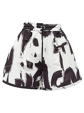 Alexander McQueen Alexander McQueen Brh Graffiti high waisted shorts (view 1)