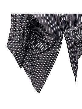 Balenciaga Balenciaga Wardrobe Demna pinstripe logo deconstructed shirt (view 2)