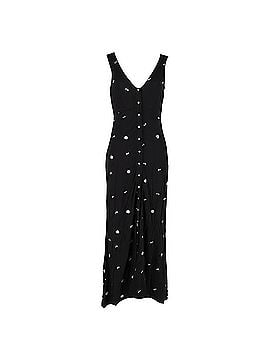 Paco Rabanne Paco Rabanne Embroidered Maxi Dress in Black Viscose (view 1)