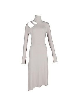 Victoria Beckham Victoria Beckham Cutout Midi Dress in Bone Viscose (view 1)