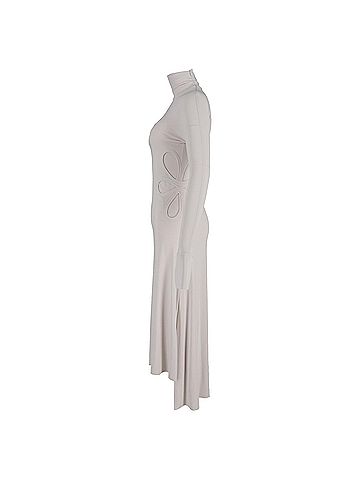 Victoria Beckham Victoria Beckham Cutout Midi Dress in Bone Viscose (view 2)