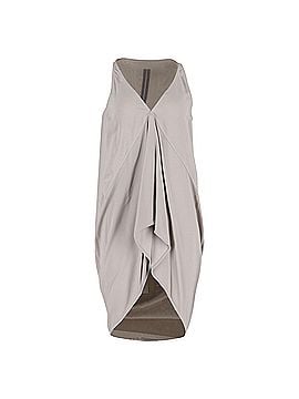 Rick Owens Rick Owens Draped Tunic Long Top in Grey Viscose (view 1)