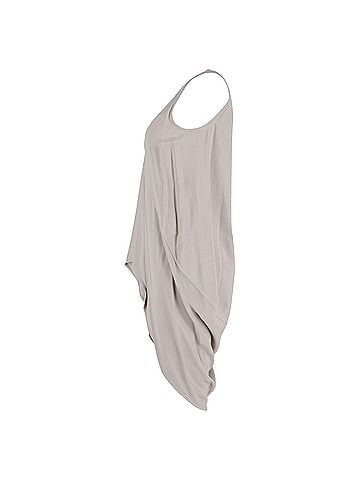 Rick Owens Rick Owens Draped Tunic Long Top in Grey Viscose (view 2)