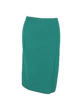 Diane von Furstenberg Diane Von Furstenberg Patterned Midi Skirt in Green Wool (view 1)