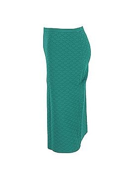 Diane von Furstenberg Diane Von Furstenberg Patterned Midi Skirt in Green Wool (view 2)