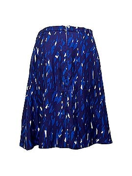 Balenciaga Balenciaga Printed Midi A-Line Skirt in Blue Silk (view 2)
